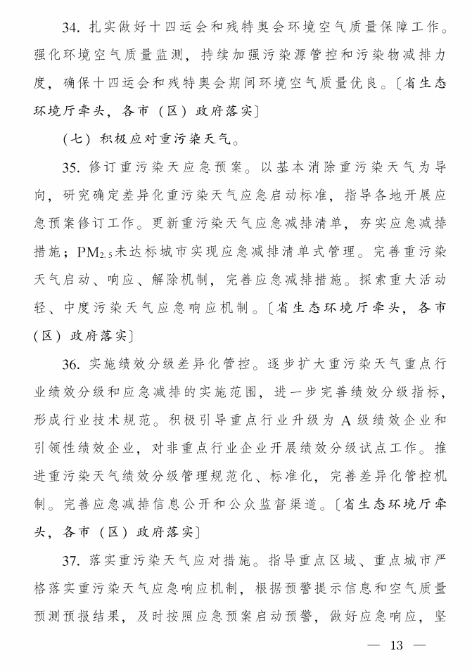 《陕西省蓝天保卫战2021年工作方案》印发