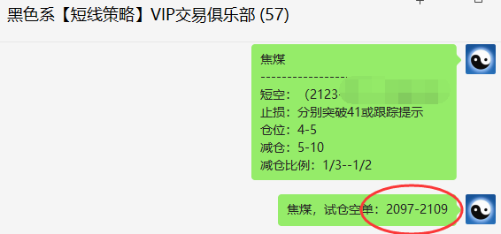 铁矿/焦煤：精准VIP策略：（短线空单）利润突破20/80点