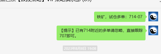 铁矿石：VIP精准策略（短线多单）利润突破30点