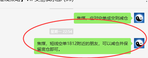 焦煤：VIP精准策略（短多）利润突破130点