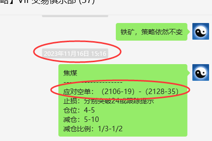 焦煤：VIP精准策略（短空）利润完成利润150点