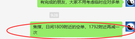 4月18日，焦煤：VIP精准策略（日间）双向减平突破45点