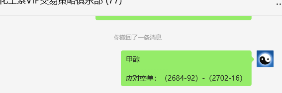 甲醇：VIP精准策略（短空）跟踪利润突破120点