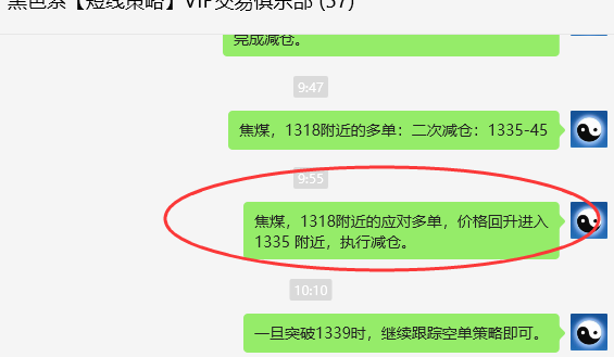 9月3日，焦煤：VIP精准交易策略（日间）多空减平54点