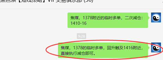 9月27日，焦煤：VIP精准交易策略（日间）多空减平80点