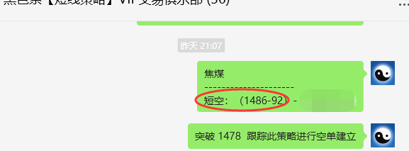 10月11日，焦煤：VIP精准交易策略（日间）多空减平88点